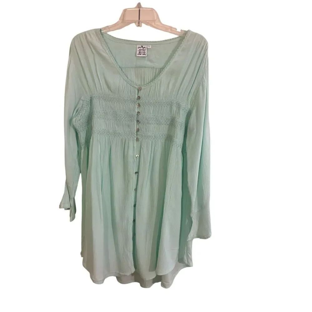 Parsley & Sage tunic dress light green sz large